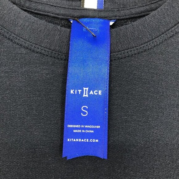 Kit And Ace Tie Brushed Dress Short Sleeve Crewneck Cashmere Blend Women's  M - Picture 5 of 16